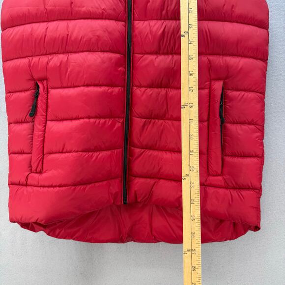 Zyia Active Puffer Vest Women's S Red White Black Hooded Outdoor Athleisure EUC - Picture 12 of 13